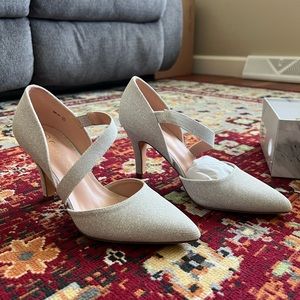 Silver gray heels